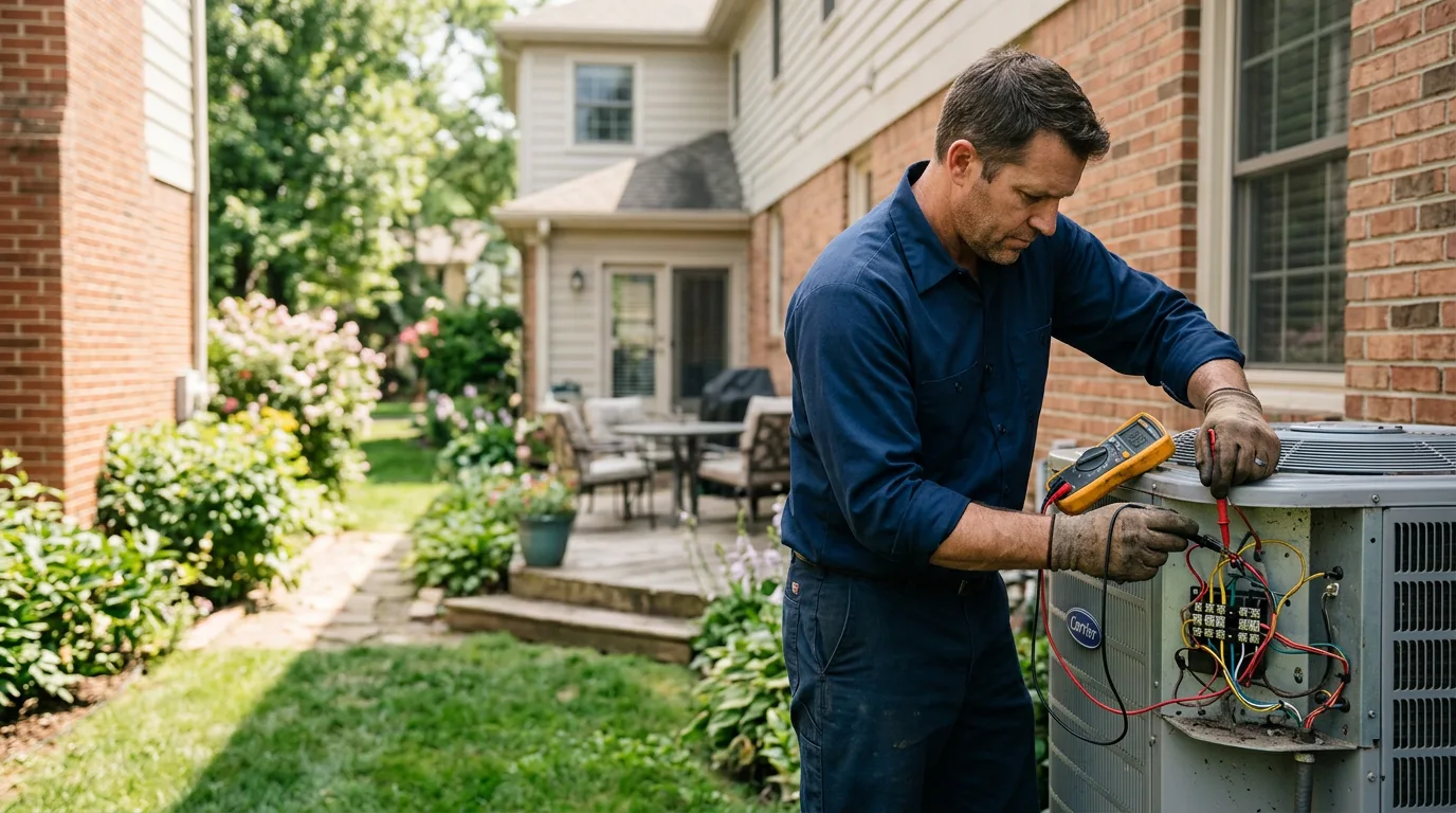 HVAC technician working near Blanchardville, WI